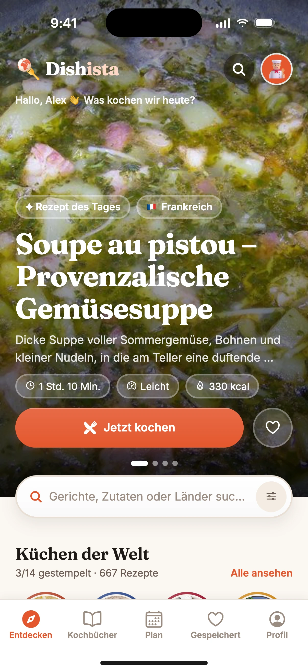 Dishista — Koch dich durch die Welt. Ganz nach deinem Geschmack.