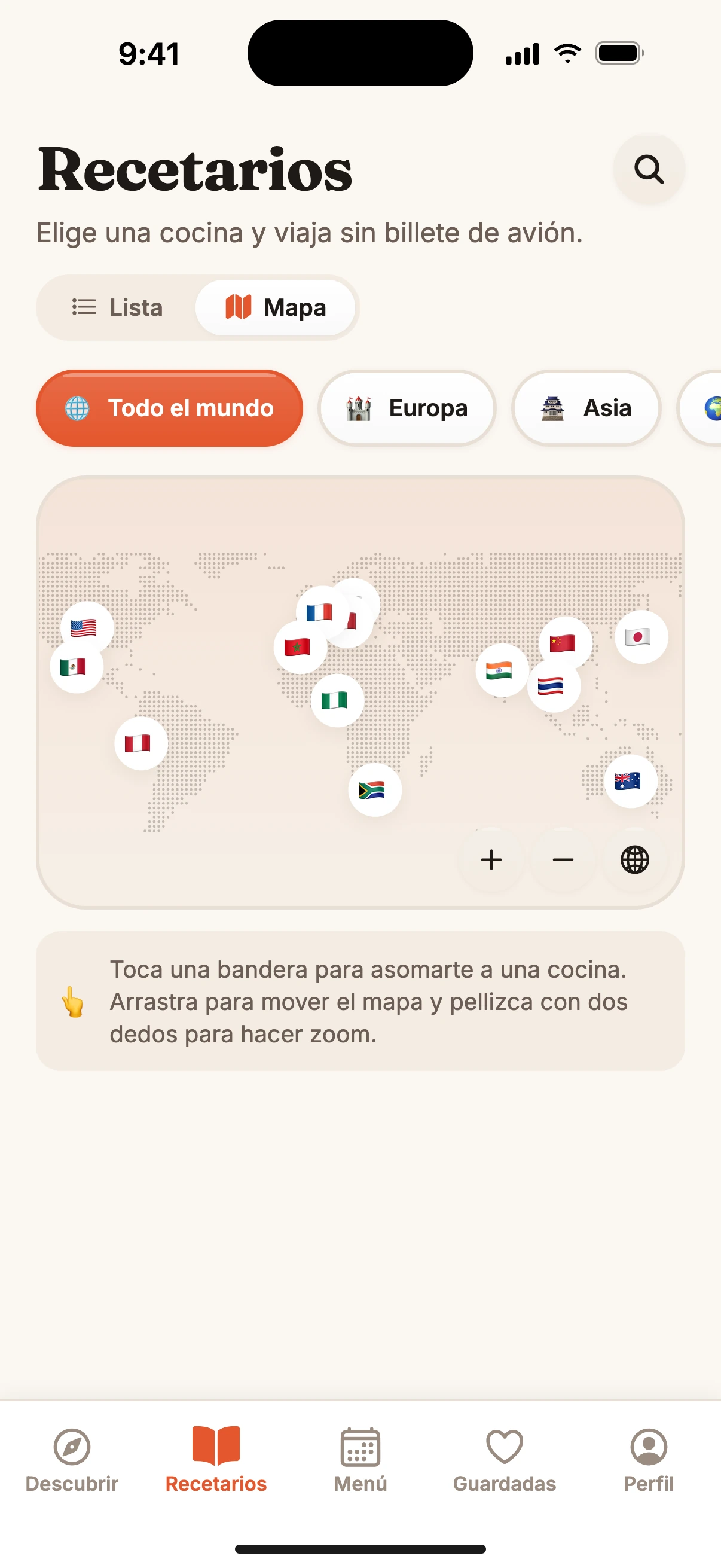 Recorre el mundo desde tu cocina.