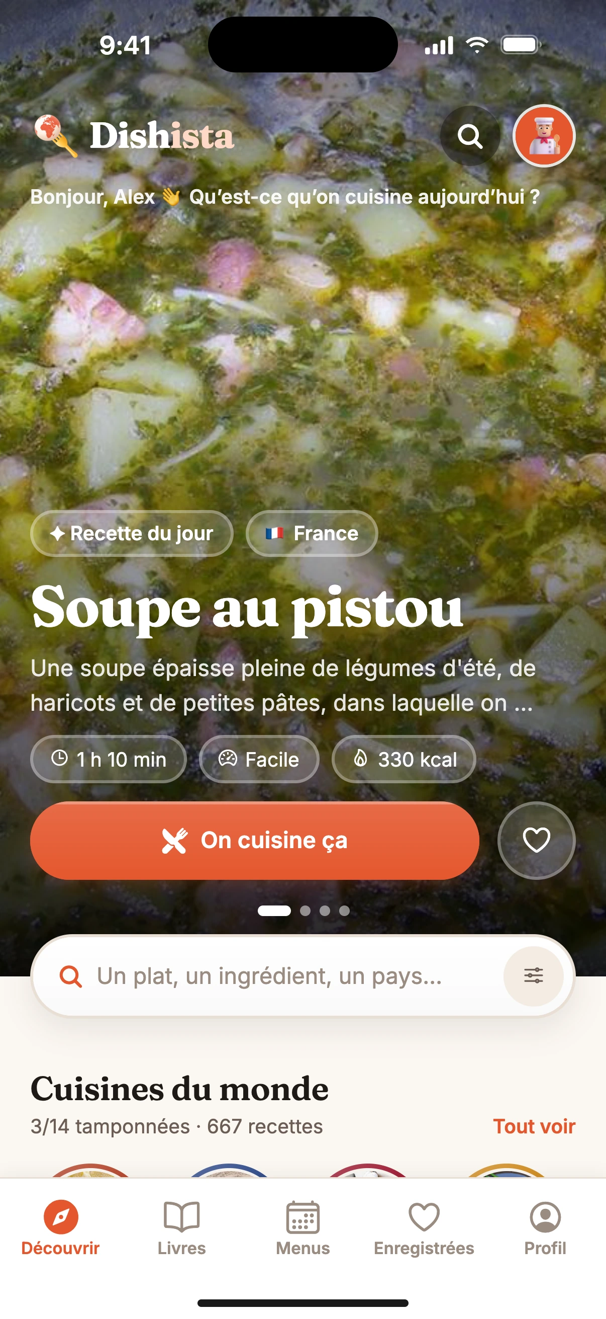 Dishista — Cuisinez le monde. À votre goût.