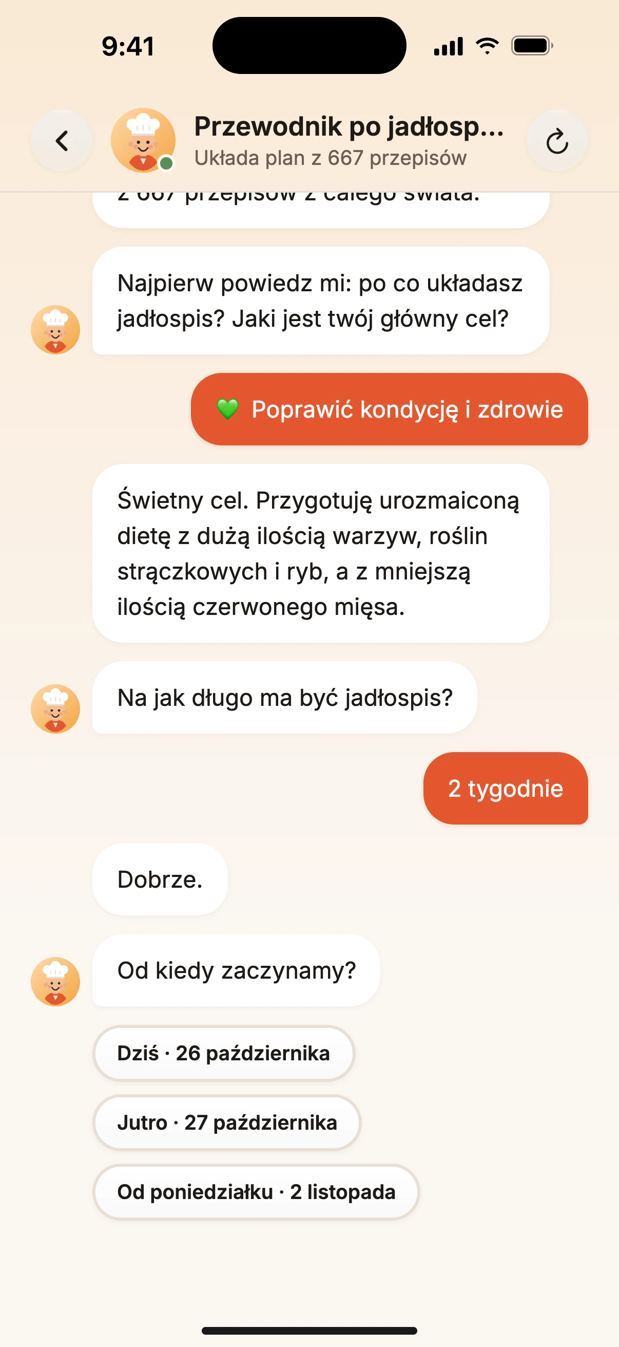 Szef kuchni, który zaplanuje ci tydzień.