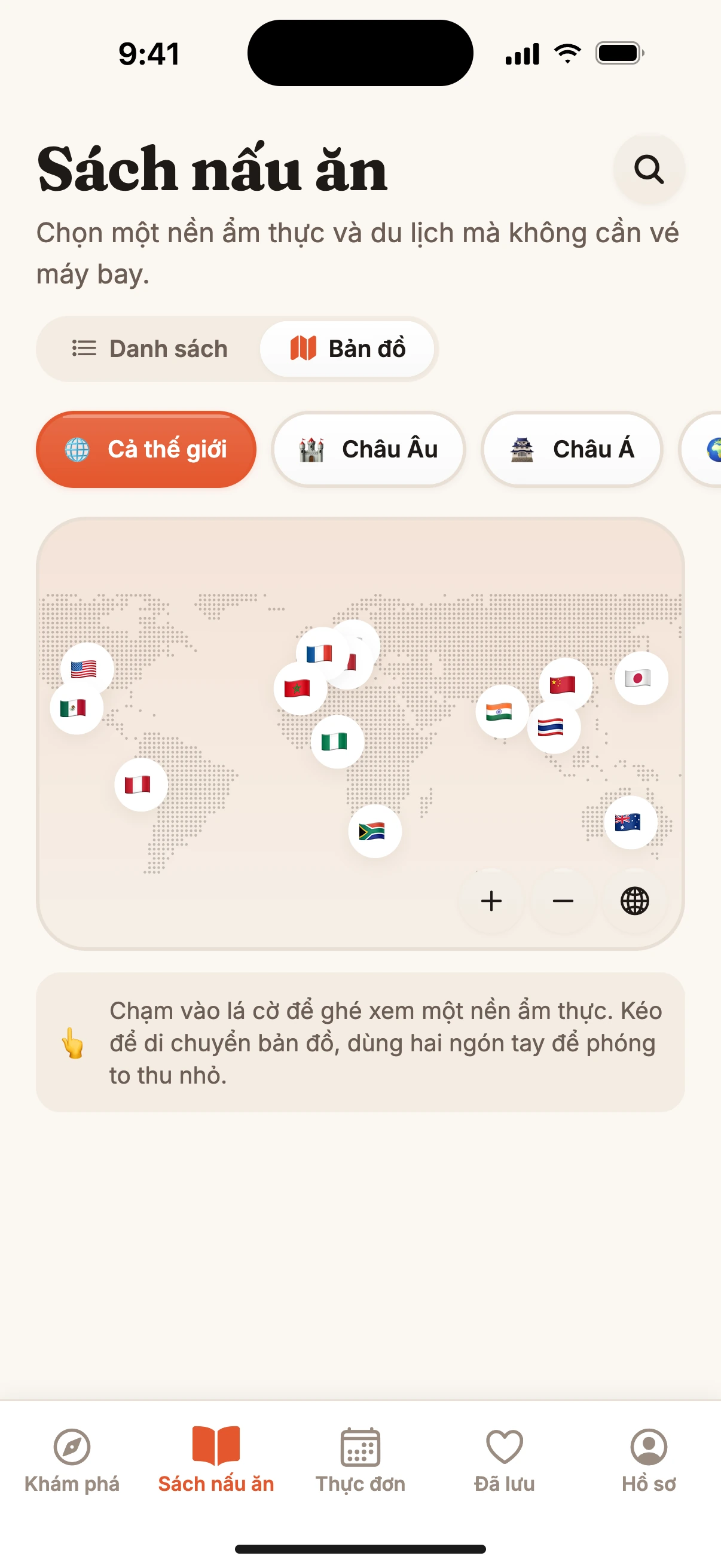 Vòng quanh thế giới ngay trong căn bếp.