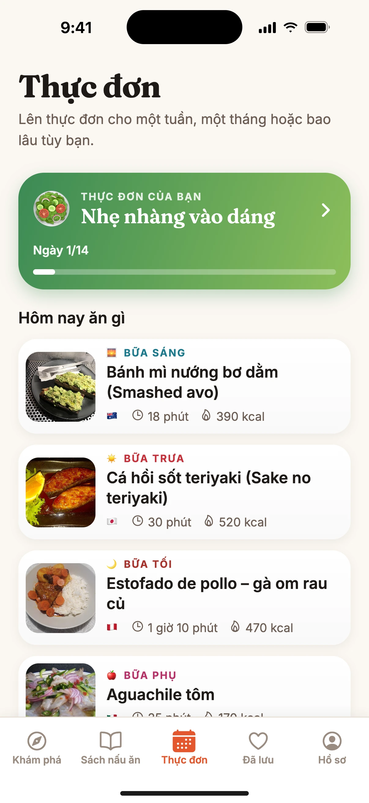 Thực đơn của bạn, theo cách của bạn.